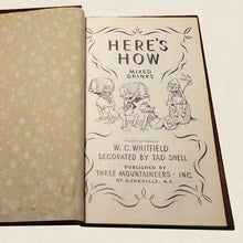 Load image into Gallery viewer, Here's How 1941 Vintage Mixed Drinks Recipe Book - Wood Covers